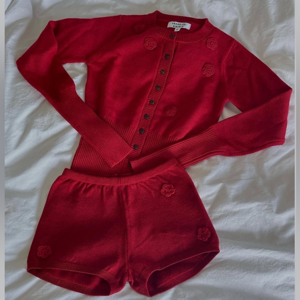 Frankies Bikinis cloud sweater set Red Velvet